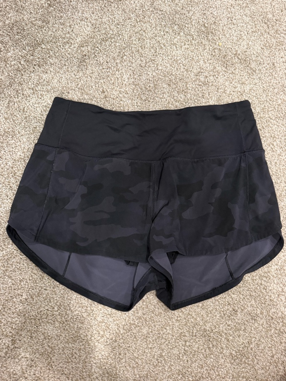 lululemon athletica Black Camo Run Short